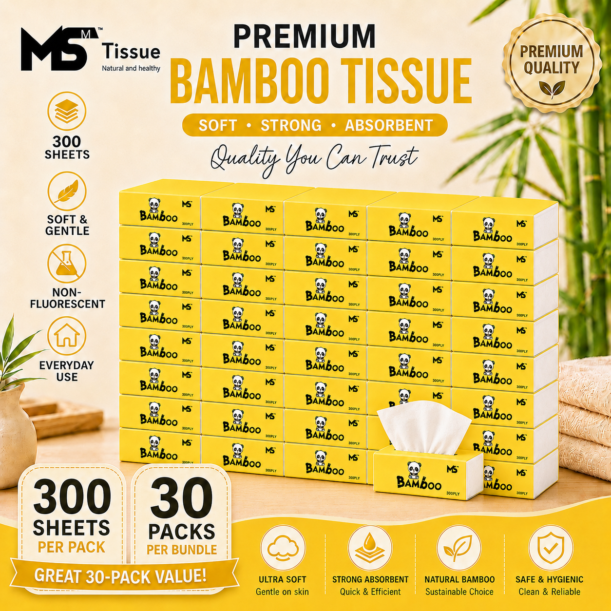 MSY-100PACKS facial tissue 100 packs
